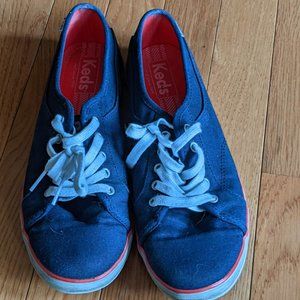 Keds Women's Navy Blue and White Sneakers Size 8